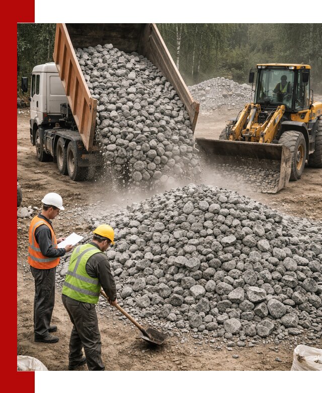 Гранитный щебень фракция 70-150 доставка в Куйбышеве