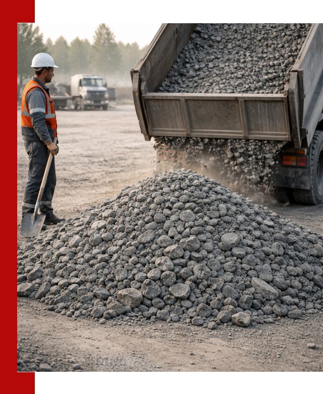 Гранитный щебень фракции 100–201 для строительства в Куйбышеве