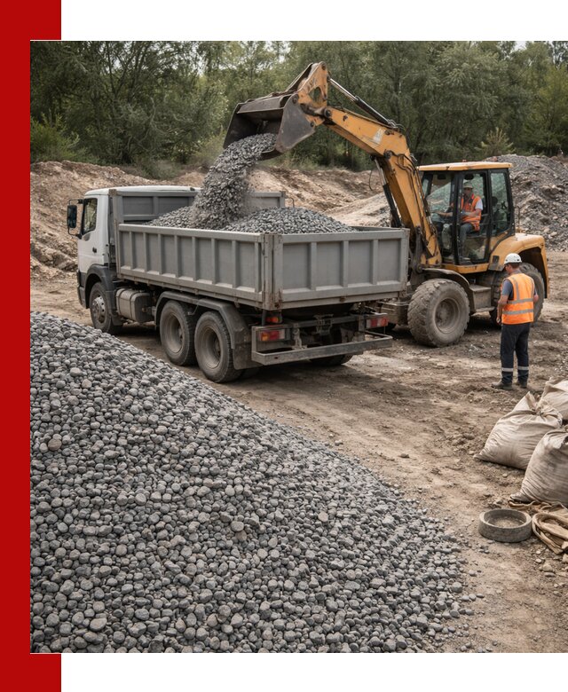Доставка гравийного щебня в Куйбышеве оптом и в розницу