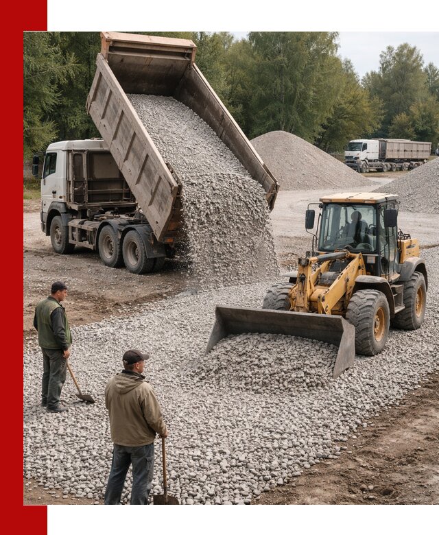 Купить гравийный щебень фракция 20-40 в Куйбышеве с доставкой