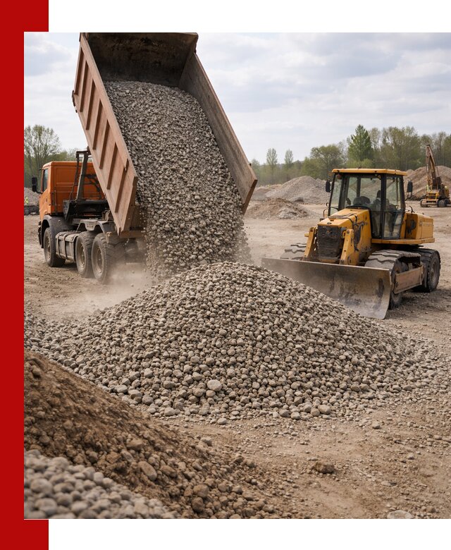 Доставка гравийного щебня фракции 40-70 в Куйбышеве