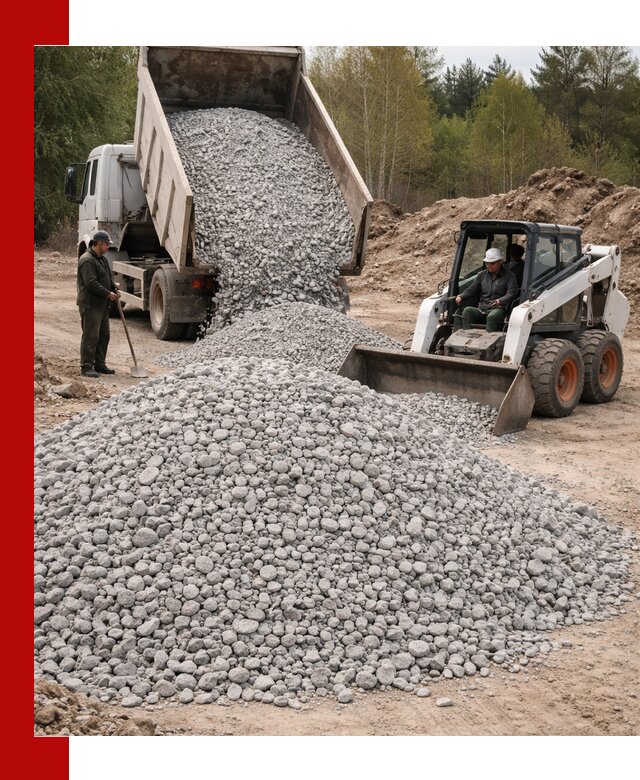Доставка доломитового щебня в Куйбышеве напрямую от карьера