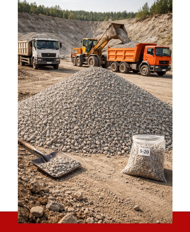 Доломитовый щебень фр. 5-20 в Куйбышеве от 4355 р. | ПРОНЕРУДКбш