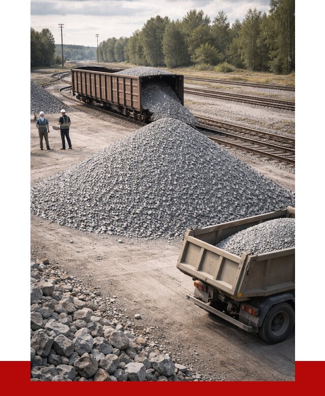 Железнодорожный щебень 20-60 в Куйбышеве от 1763 р. | ПРОНЕРУДКбш