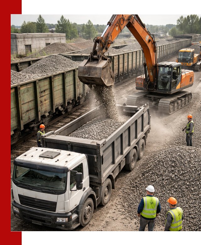 Железнодорожный щебень фракция 25–60 для поставок в Куйбышеве