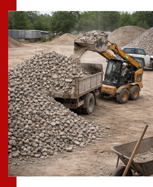 Доставка вторичного щебня в Куйбышеве для строительных работ