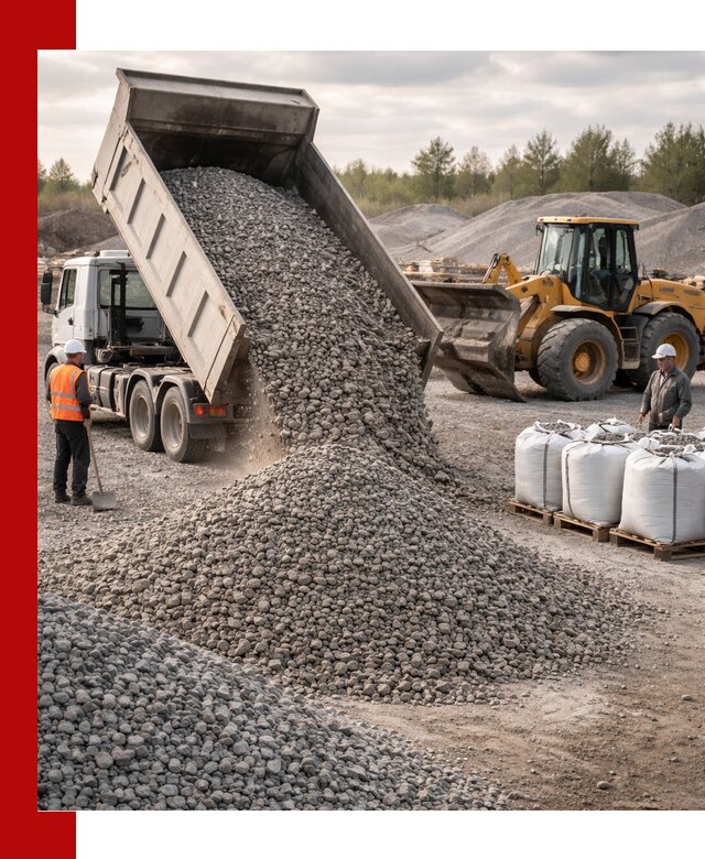 Бетонный щебень фракция 5–20 с доставкой в Куйбышеве