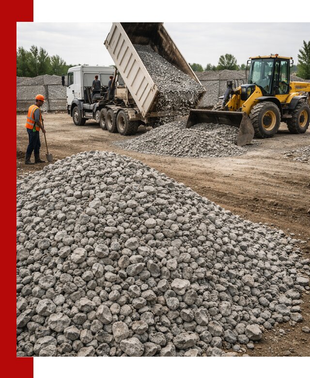 Доставка бетонного щебня фракции 40-70 в Куйбышеве