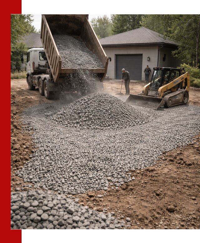 Щебень для парковки в Куйбышеве: доставка и укладка качественного материала