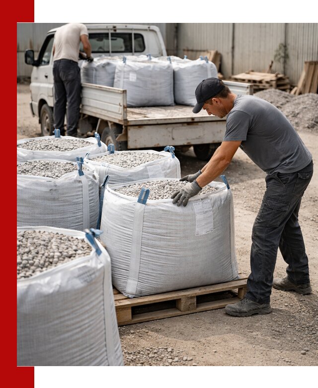 Доставка щебня в мешках по выгодным ценам в Куйбышеве