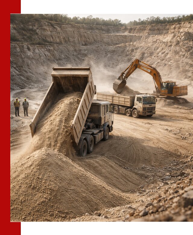 Карьерный песок навалом с доставкой в Куйбышеве