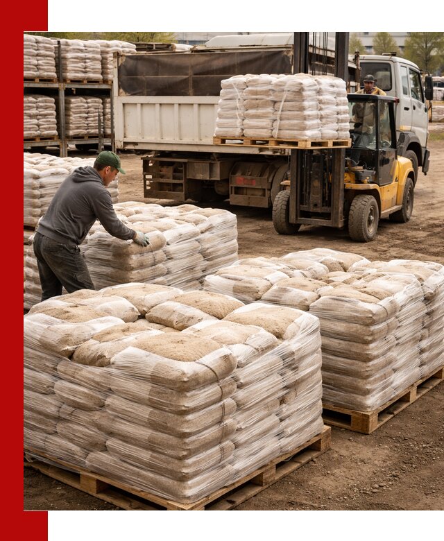 Карьерный песок в мешках с доставкой в Куйбышеве