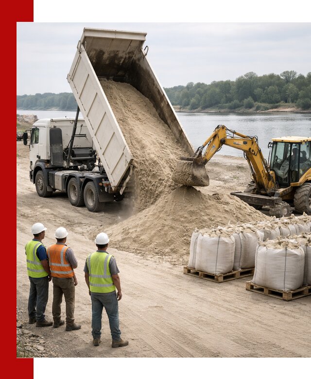Доставка речного песка в Куйбышеве самосвалами и погрузкой