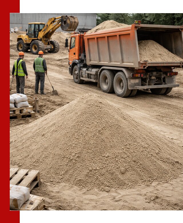 Доставка и продажа мытого речного песка в Куйбышеве
