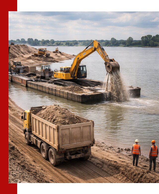 Намывной песок с доставкой в Куйбышеве оптом и в розницу