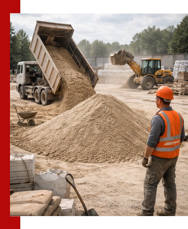 Доставка строительного песка с самосвалом в Куйбышеве