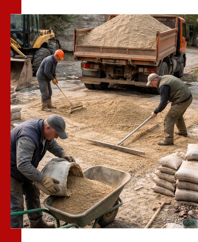 Поставка песка для стяжки в Куйбышеве с быстрой доставкой