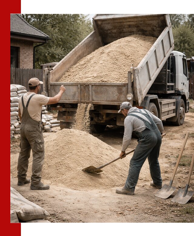 Песок для штукатурки с доставкой в Куйбышеве качественный и чистый