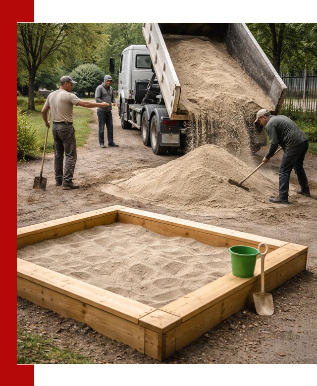 Песок для песочницы с доставкой в Куйбышеве недорого и чистый