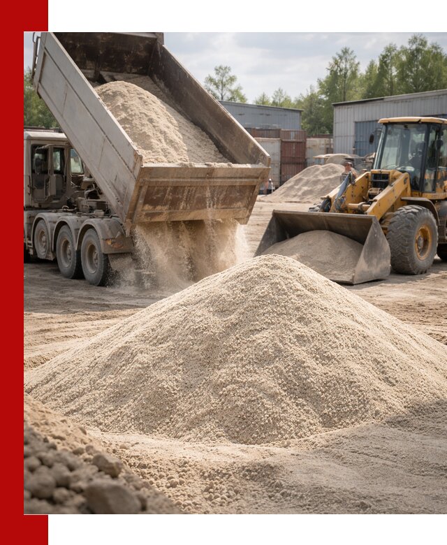 Кварцевый песок с доставкой в Куйбышеве для строительных работ