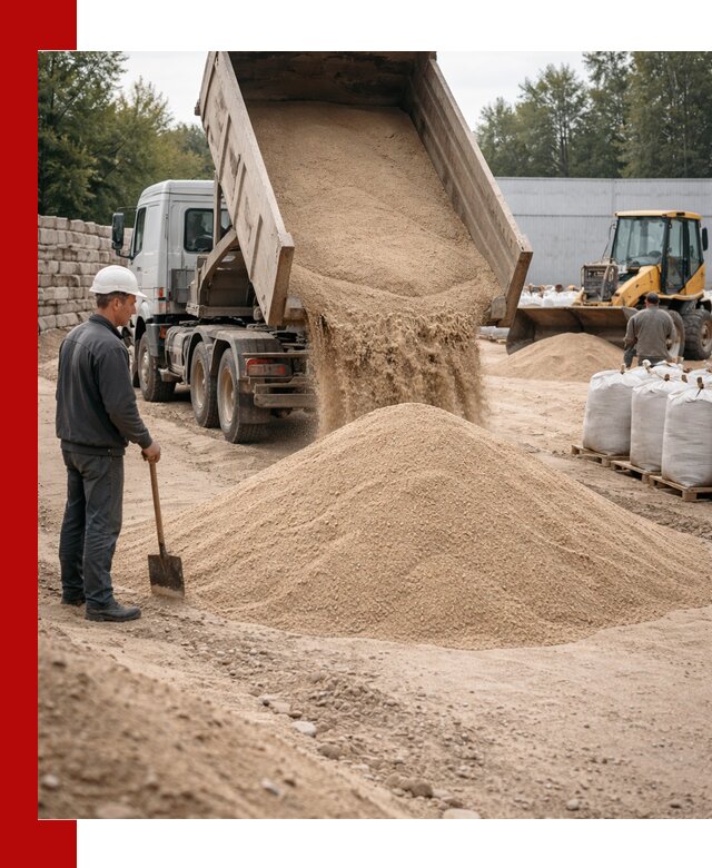 Кварцевый песок фракция 0–3 мм с доставкой в Куйбышеве