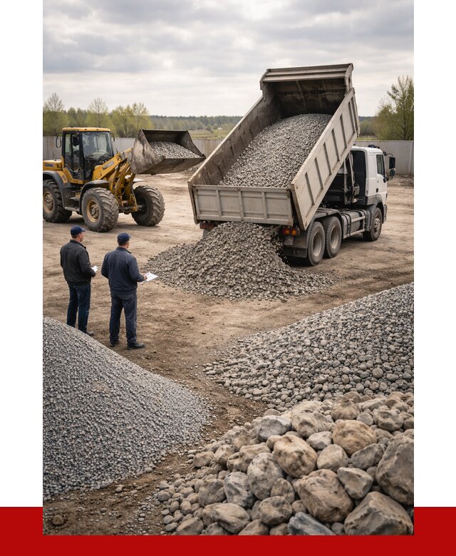 Гравий и камень с доставкой в Куйбышеве от 4355 р. - ПРОНЕРУДКбш