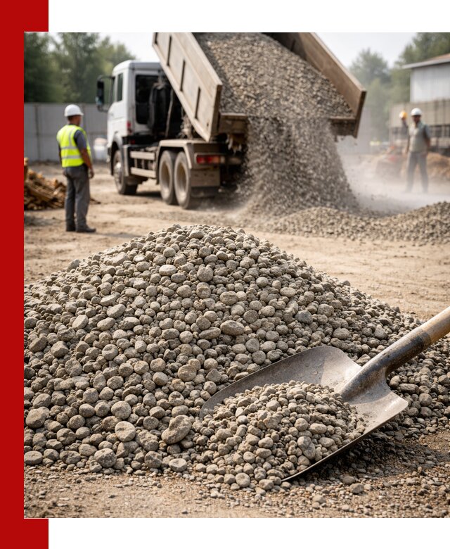 Доставка гравия фракции 20-40 в Куйбышеве с самосвалами