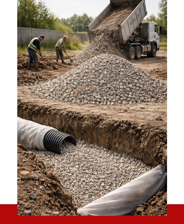 Гравий для дренажа в Куйбышеве от 2281 р., доставка ПРОНЕРУДКбш