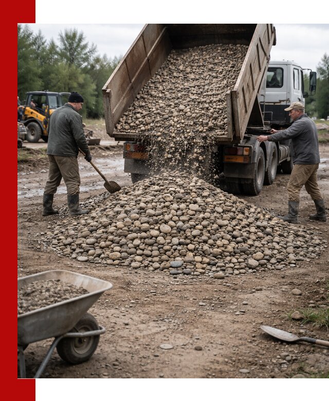Доставка гальки речной оптом и в розницу в Куйбышеве
