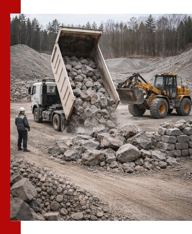 Доставка и продажа бутового гранитного камня в Куйбышеве