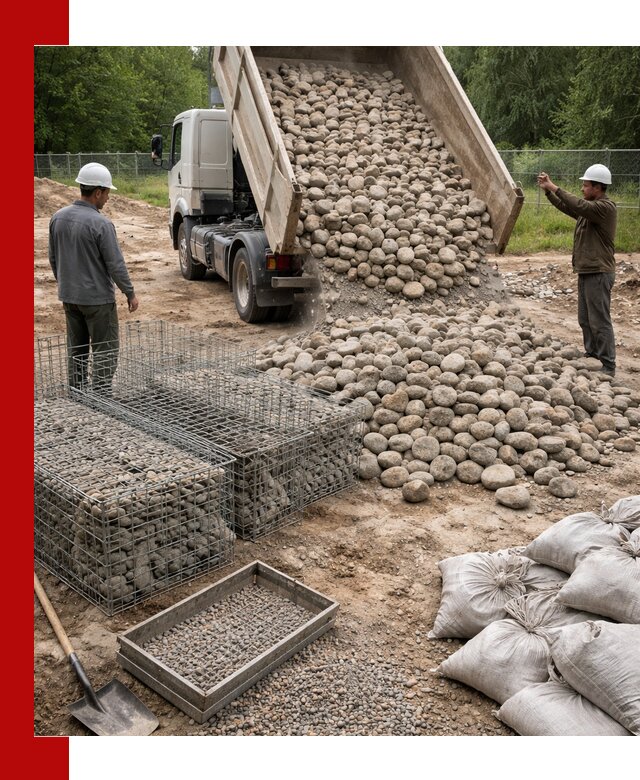 Камень для габионов фракция 70–151 в Куйбышеве