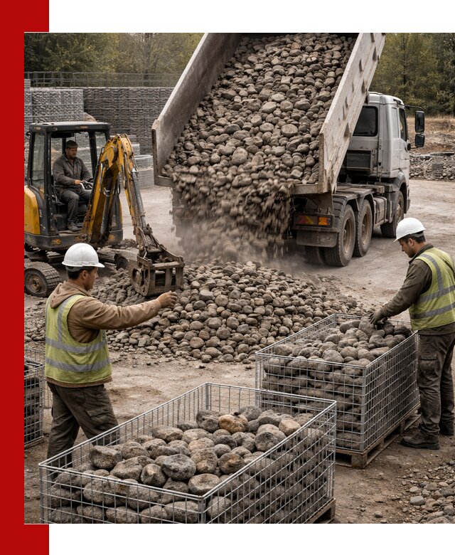 Камень для габионов фракция 100–201 в Куйбышеве