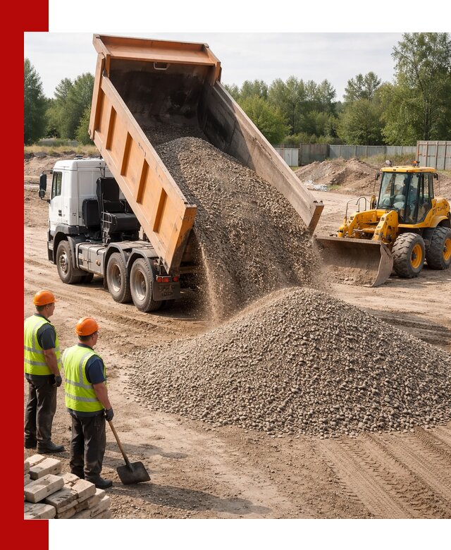 Доставка щебёночно-песчаной смеси ЩПС С7 в Куйбышеве