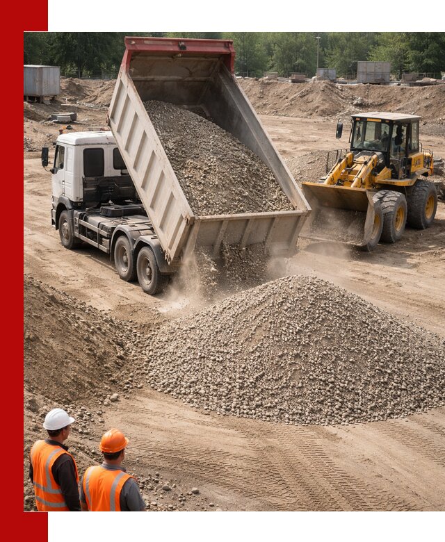 Щебень с песком (ЩГПС С2) с доставкой в Куйбышеве