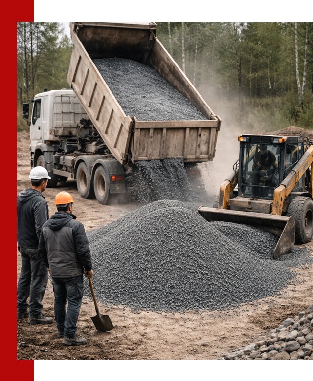 Гранитный отсев 0-5 с доставкой и разгрузкой в Куйбышеве