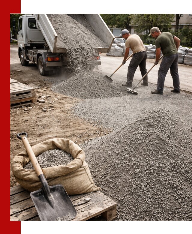 Отсев для тротуарной плитки в Куйбышеве — доставка и укладка