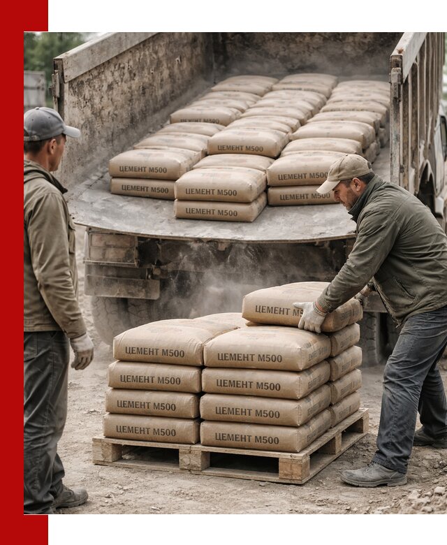 Цемент М500 с доставкой самосвалом в Куйбышеве