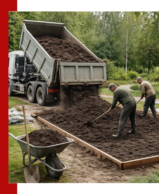Доставка грунта для озеленения и благоустройства в Куйбышеве