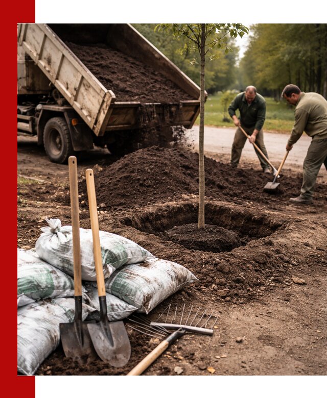 Грунт для посадки деревьев в Куйбышеве — доставка и подготовка почвы