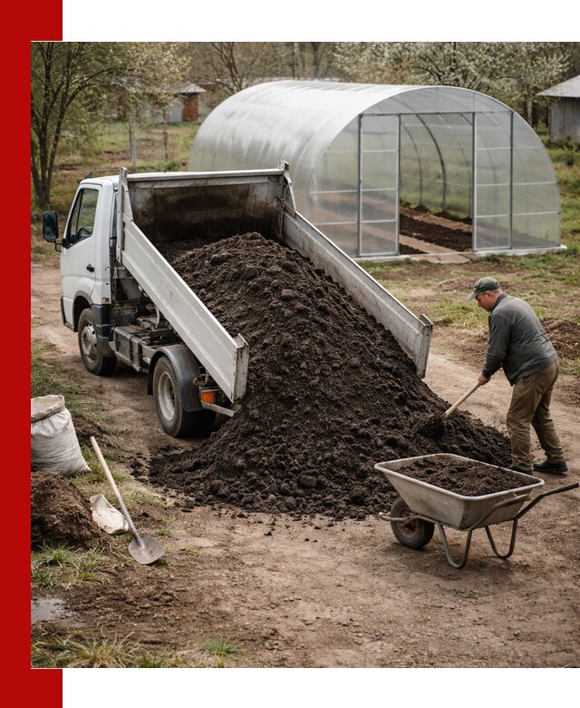 Чернозем для теплицы с доставкой в Куйбышеве