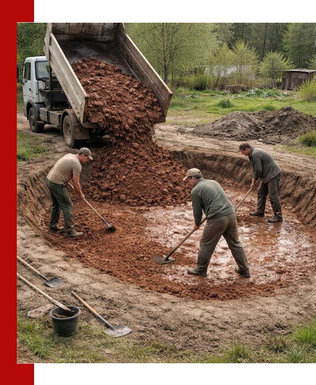 Купить качественную глину для пруда в Куйбышеве