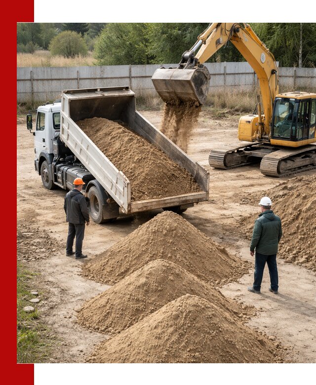 Доставка супеси вагонными и автопартиями в Куйбышеве