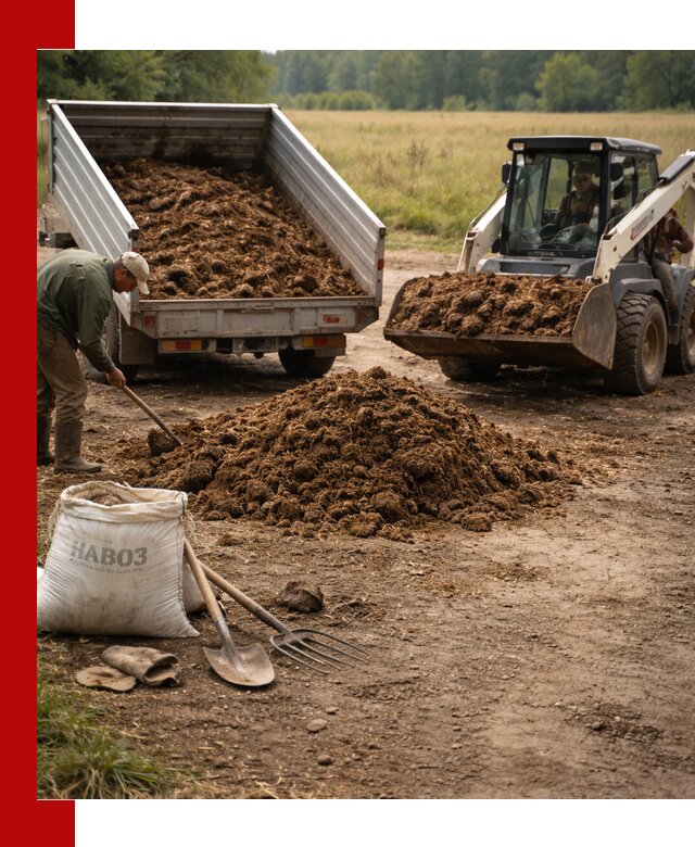 Доставка конского навоза в Куйбышеве с разгрузкой и доставкой на объект