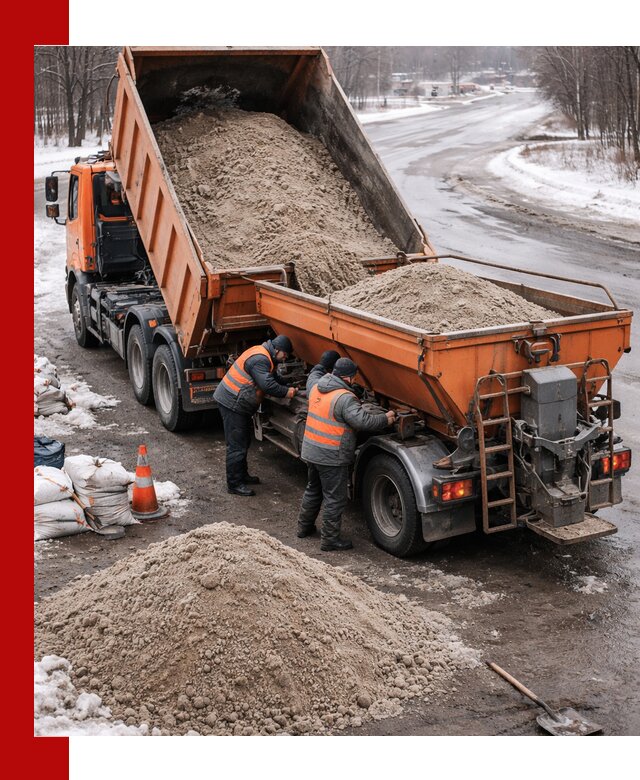 Поставка и вывоз пескосоля в Куйбышеве оптом и в розницу