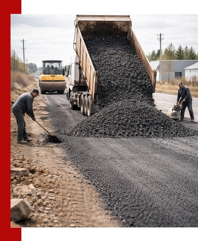 Асфальтовая крошка для дорог в Куйбышеве — поставка и доставка