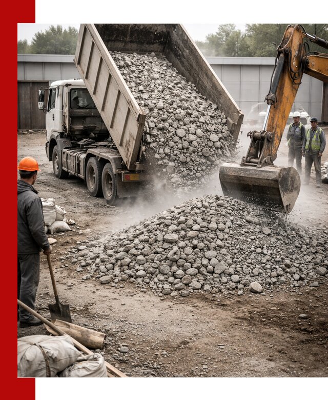 Доставка дробленого бетона в Куйбышеве оптом и в розницу