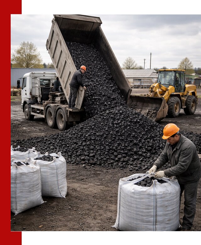 Доставка каменного угля в Куйбышеве оптом и в розницу