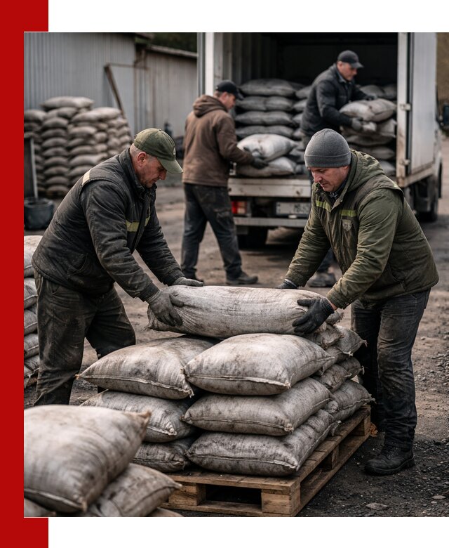 Доставка угля в мешках по выгодным ценам в Куйбышеве