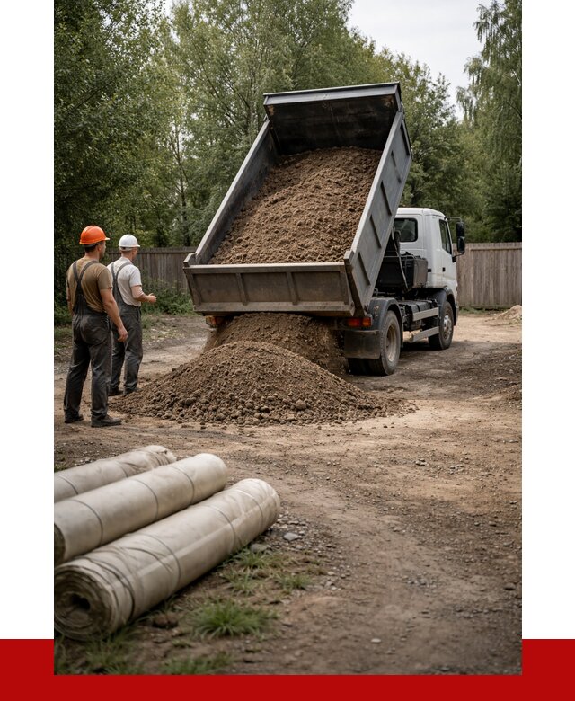 Доставка сыпучих материалов самосвалом в Куйбышев от 4355 р. | ПРОНЕРУДКбш