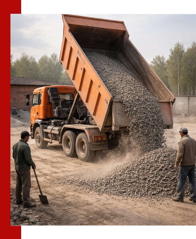 Доставка самосвалом 20 м3 в Куйбышеве быстро и надежно